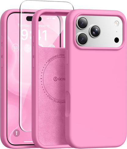 GONEZ Magnetic for iPhone 17 Pro Max Case, Silicone Cover Stone