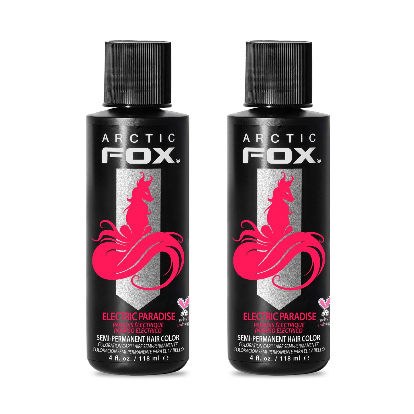 ARCTIC FOX Semi-Permanent Hair Dye - Sunset Orange, Vegan - 2 x 8 oz