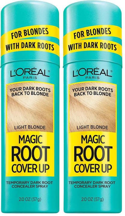 L'Oreal Paris Magic Root Cover Up Gray Hair Spray, 100% Gray Hair Coverage with Buildable, Lightweight, Transfer-Resistant, and Temporary Formula, Ammonia-Free, Dark Blonde, 2 oz (1 Count)