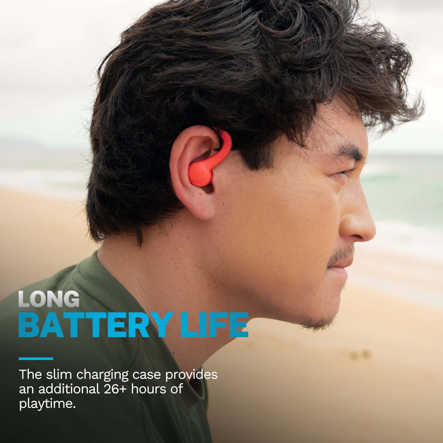 JLab, Go Sport+, True Wireless Workout Earbuds, Bluetooth Sport Earbuds, Clear Calling, Graphite