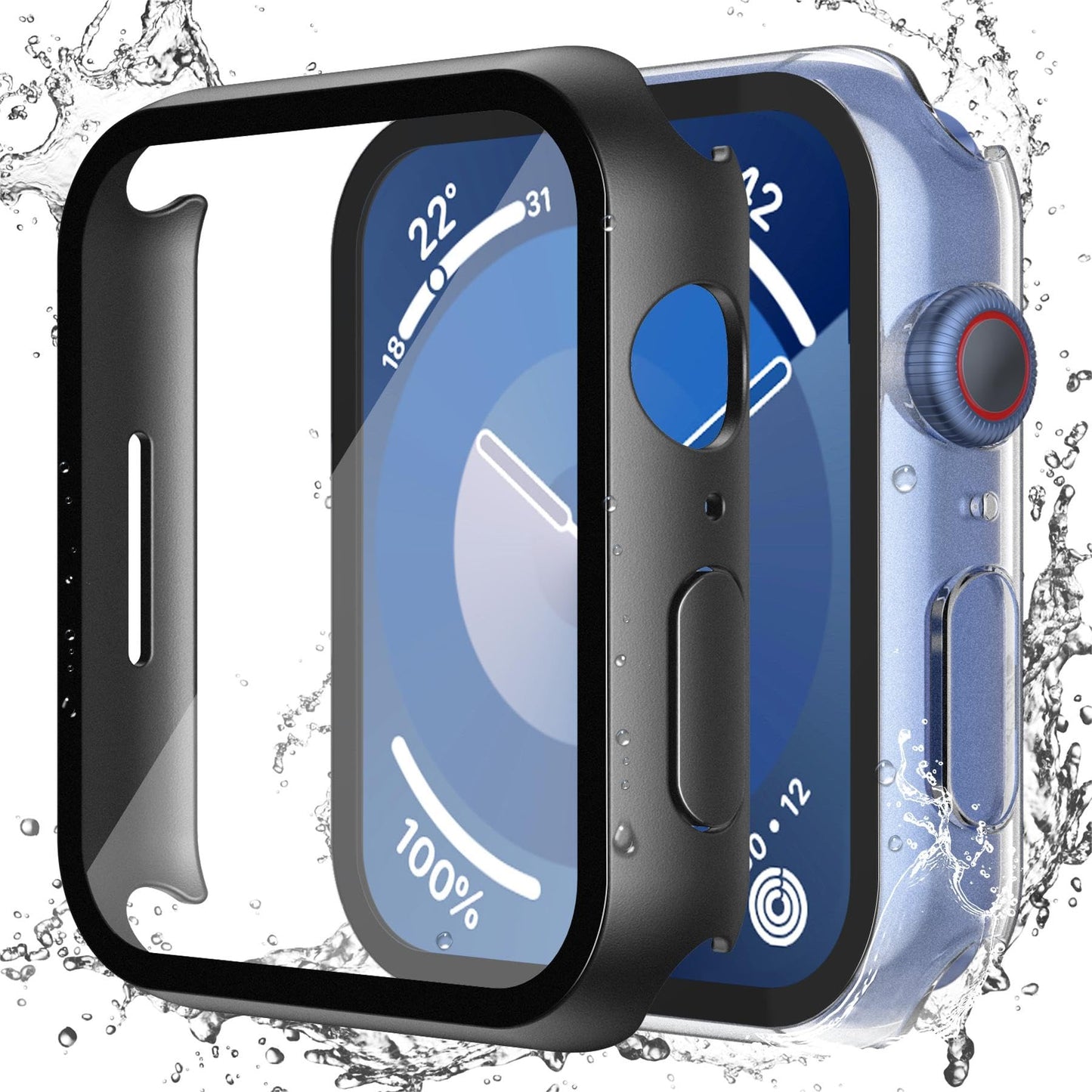 Misxi 2-Pack Waterproof Case for 46mm Apple Watch Series 11/10