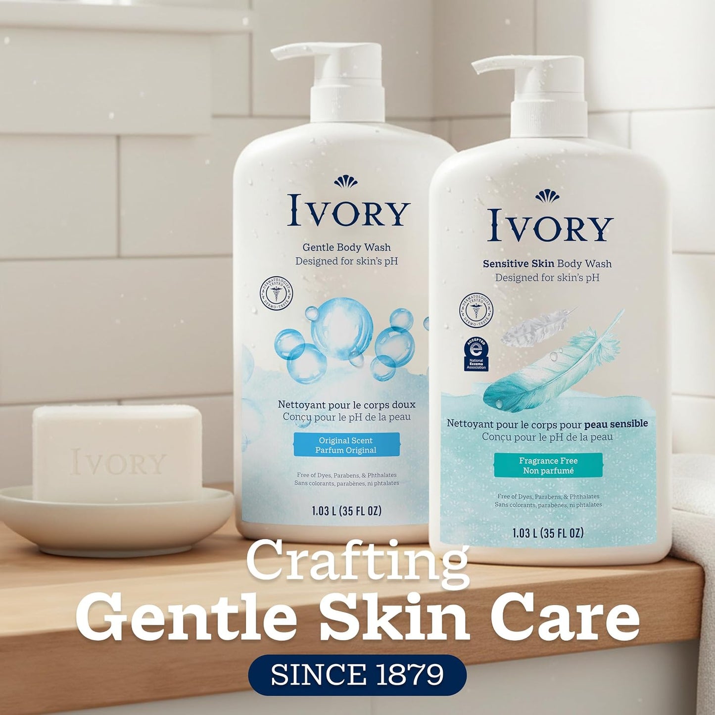 Ivory Body Wash Designed for the Whole Family, Jojoba Scent, 35 oz