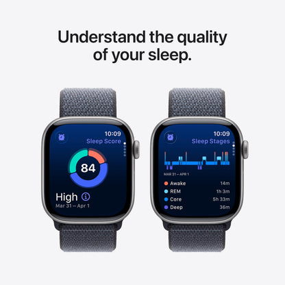 Apple Watch Series 11 [GPS 46mm] Smartwatch with Jet Black Aluminum Case with Black Sport Band - M/L. Sleep Score, Fitness Tracker, Health Monitoring, Always-On Display, Water Resistant