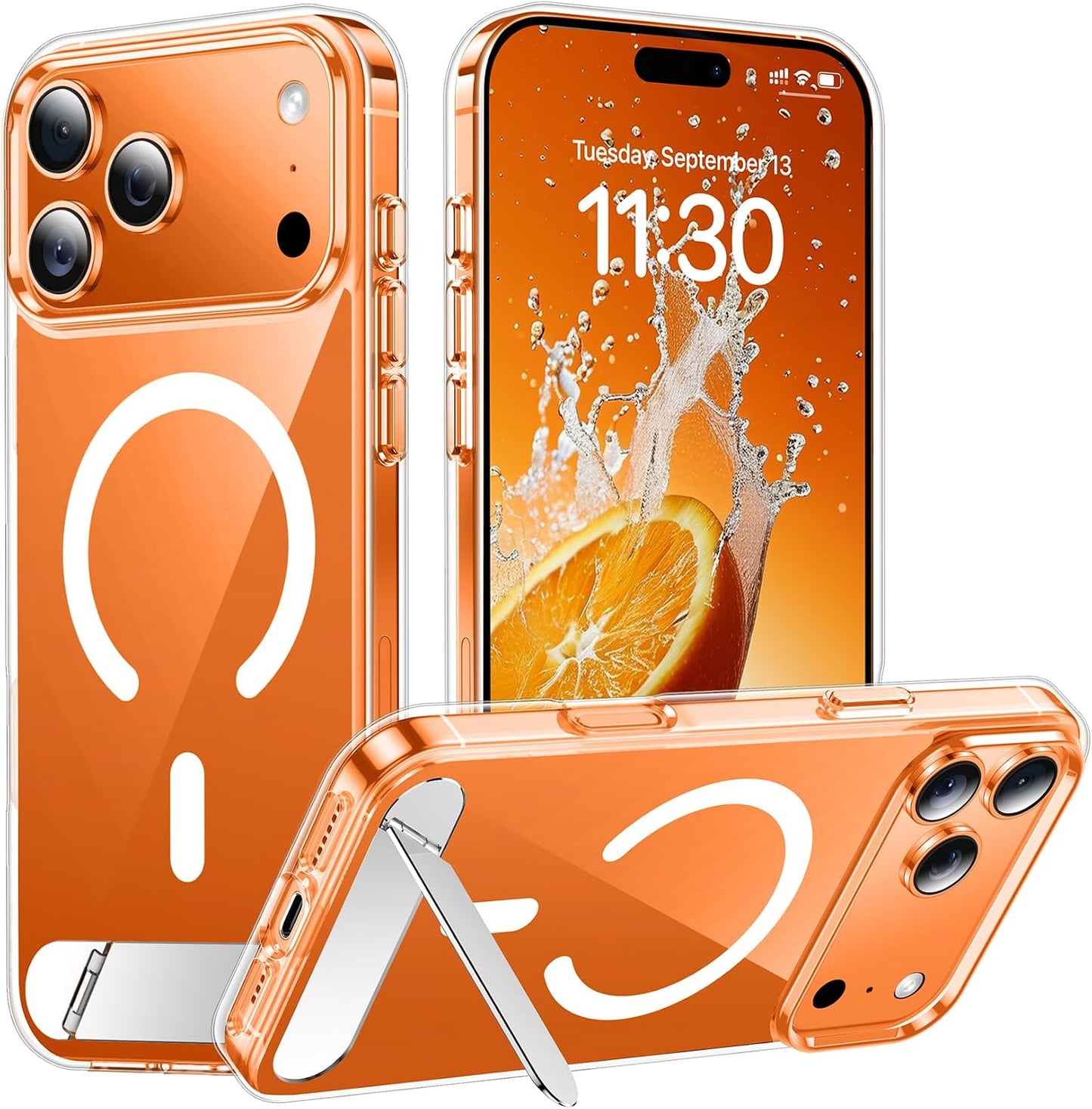 Magnetic Compatible with iPhone 14 Pro Max Case, [Built-in Invisible Kickstand][Compatible with MagSafe] [Military Grade Shockproof] Slim Translucent Matte Phone Case for iPhone 14 Pro Max 6.7"