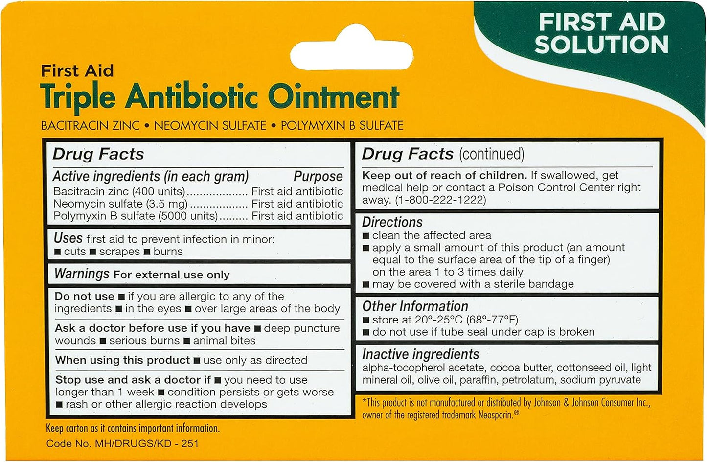 TheraCare Triple Antibiotic Ointment, 1 oz Tube