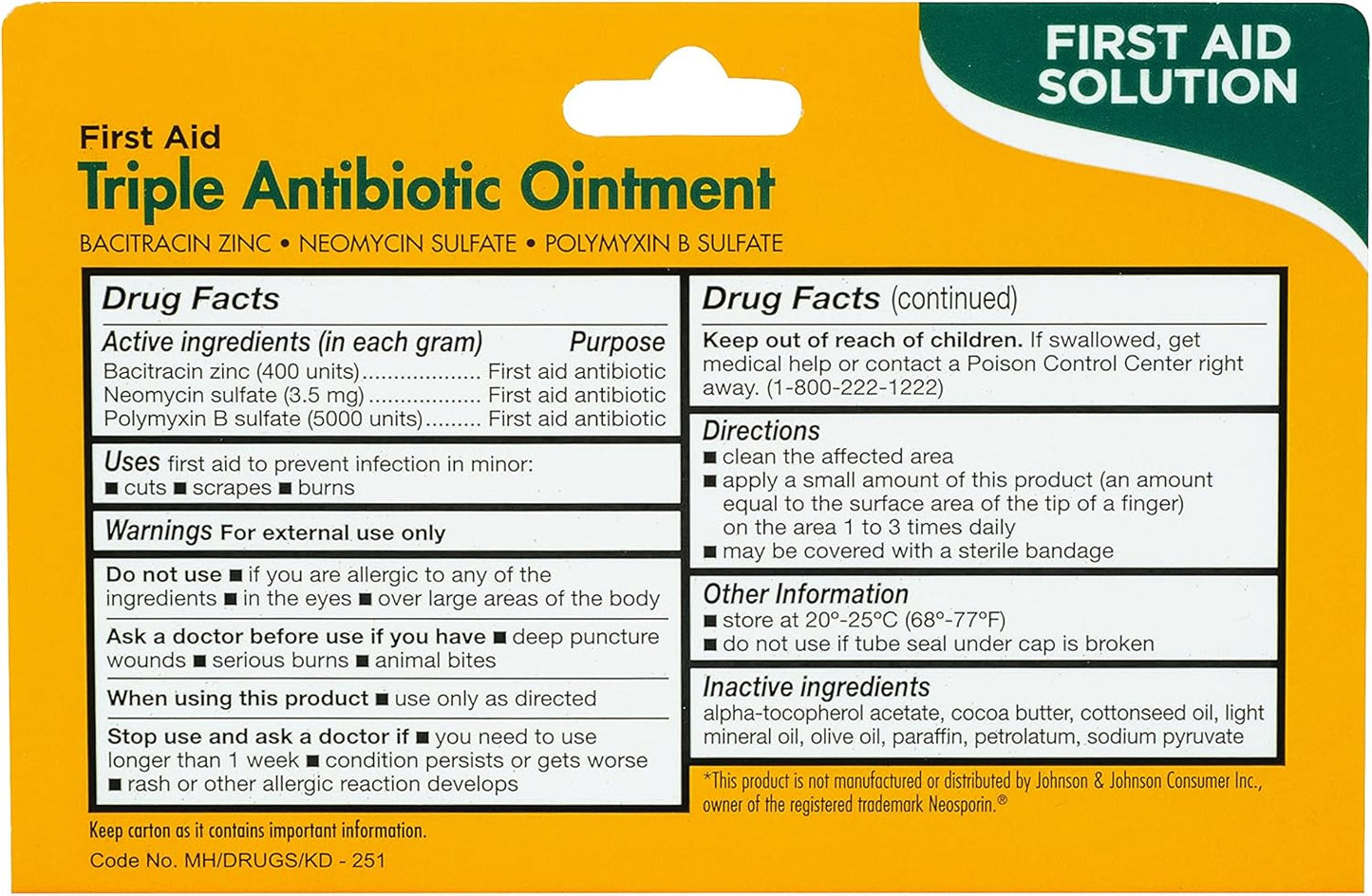 TheraCare Triple Antibiotic Ointment, 1 oz Tube