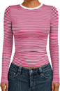 AUTOMET Womens Crew Neck Long Sleeve Shirts Compression Underscrubs Tops
