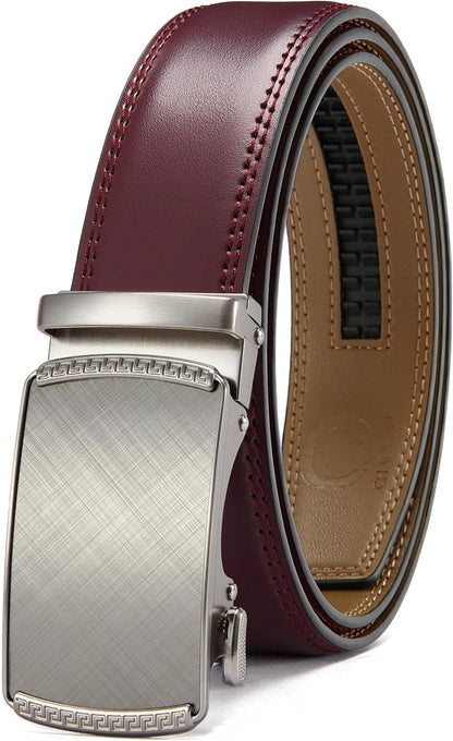 CHAOREN Men's Leather Ratchet Belt - Customizable Fit (35mm)
