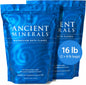 Ancient Minerals Magnesium Bath Flakes – Pure Zechstein Magnesium Chloride for Soaking and Whole-Body Replenishment, 8 lb Bag (Pack of 3)