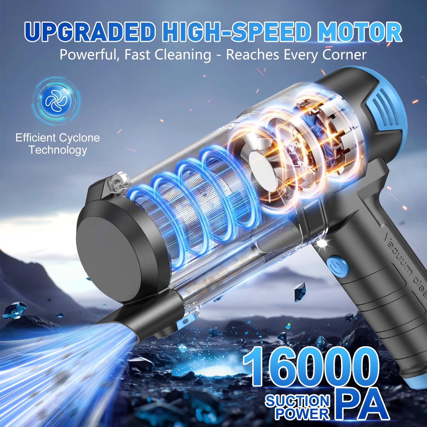 KMM Handheld Car Vacuum Cleaner, Hand Held Vacuum Cleaner and Air Duster