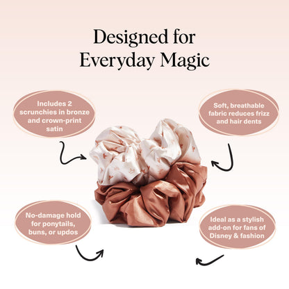 Kitsch Ultra-Petite Satin Scrunchies for Women - Eucalyptus, 6pcs