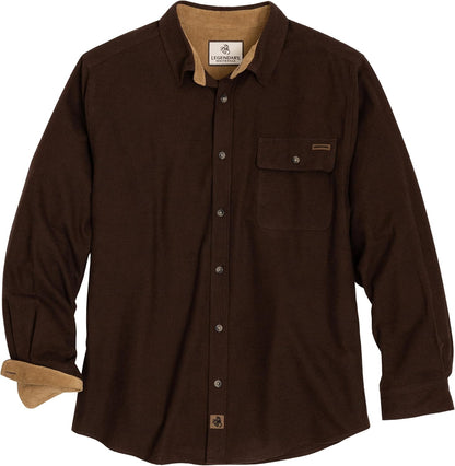 Legendary Whitetails Mens Flannel Long Sleeve Button Down 100% Cotton Shirt