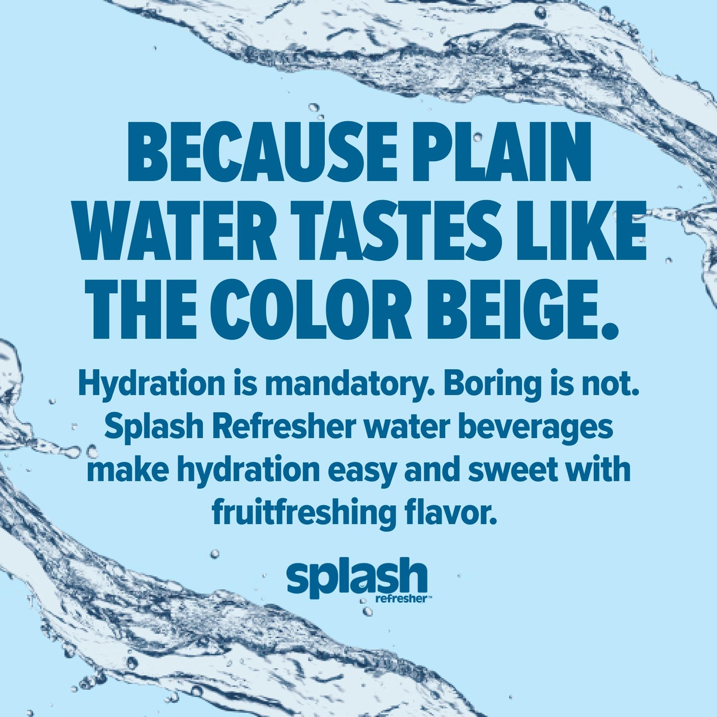SPLASH REFRESHER Flavored Water Bottles, Mandarin Orange - 6 Pack