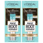 L'Oreal Paris Magic Root Permanent Hair Color Kit, 100% Gray Hair Coverage In Just 10 Minutes, Precision Brush Applicator for Seamless Application, 4 Dark Brown (2 Count)