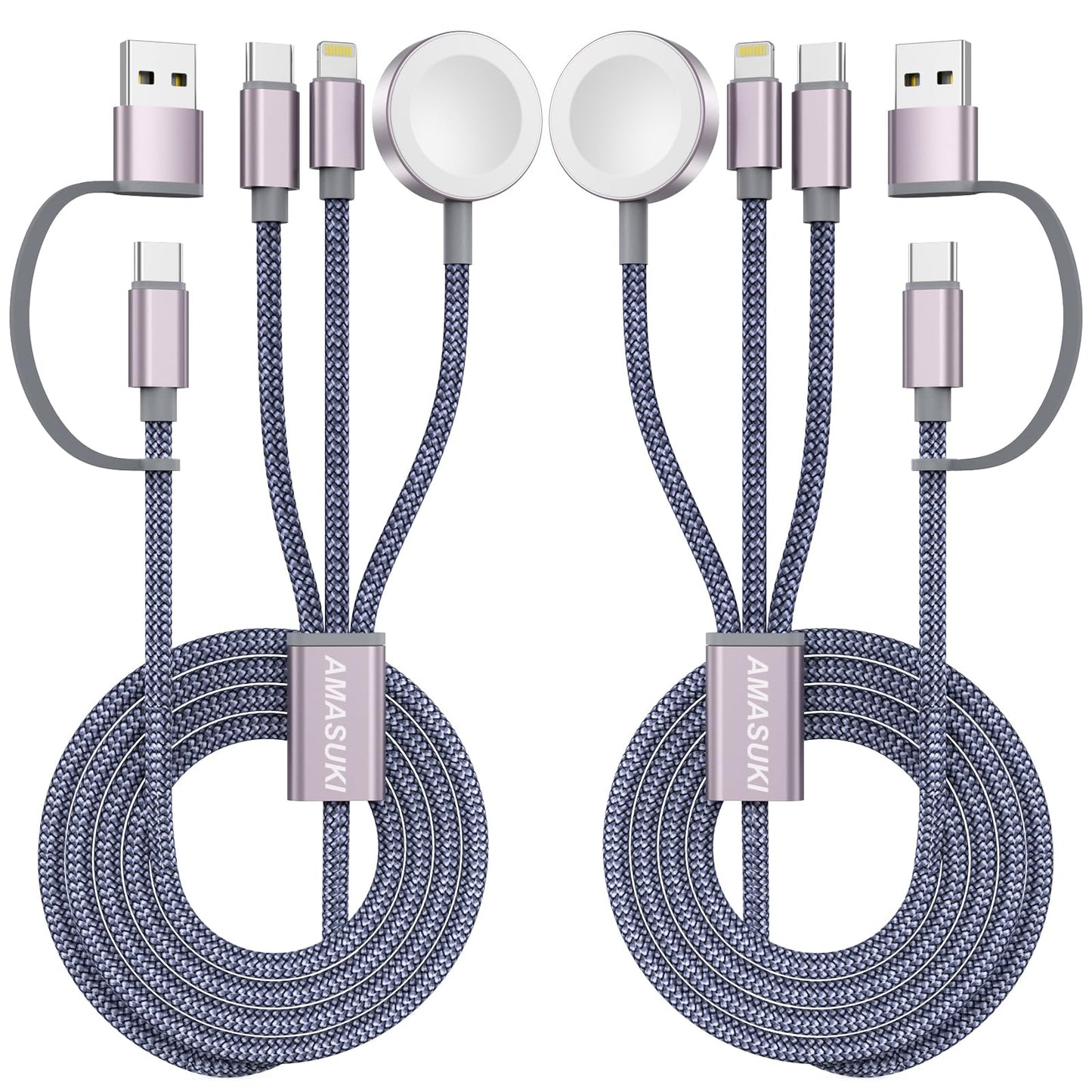 2026 Travel Essentials for Apple Watch Charger,Cruise Vacation Camping Essentials,iPhone Charger,Multi Charging Cable,3 in 2 Charging Docks for iWatch Series 11-2/Ultra,iPhone 17-12,Car