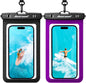 Hiearcool Waterproof Phone Pouch, Waterproof Phone Case, Black&Green 2-Pack