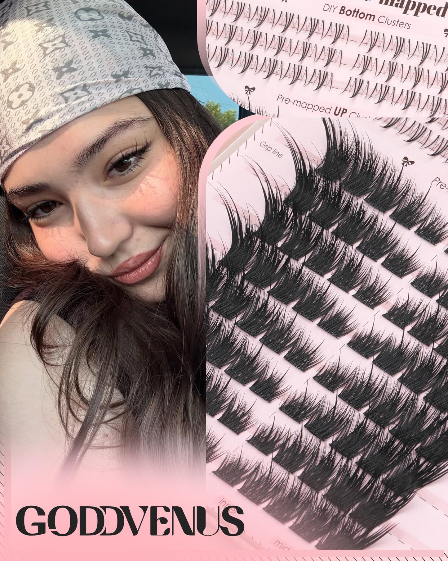 Goddvenus Pre-made Spikes Lash Clusters Wispy Manga Eyelash Clusters