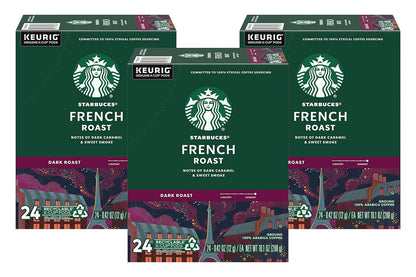 Starbucks K-Cup Coffee Pods, Dark Roast Hot or Iced Coffee, French Roast, 96 Keurig Pods