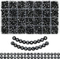 Looconi 810pcs Gold Letter Beads Square 6x6mm White Cube Acrylic Alphabet A-Z with Heart Pattern and Crystal Line for Jewelry Making