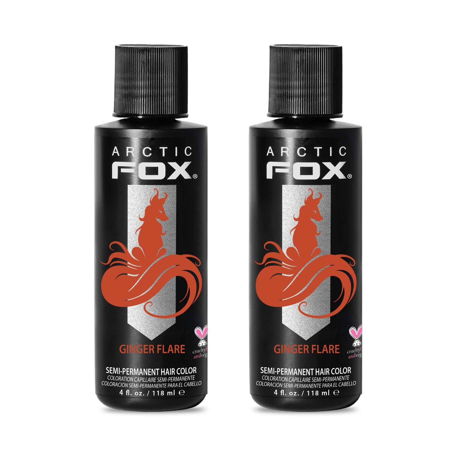 ARCTIC FOX Semi-Permanent Hair Dye - Sunset Orange, Vegan - 2 x 8 oz