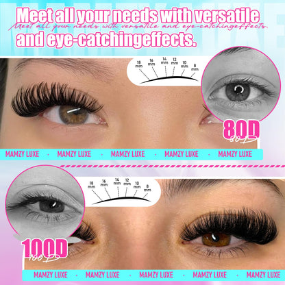 Lash Clusters Wispy 100D Eyelash Clusters 10-18mm Fluff Cluster Eyelash Extensions D Curl No Plastic Feel Individual Lashes Extension 204 Pcs Versatile False Eyelashes Clusters