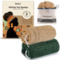 CORATED African Net Sponge with Knots Authentic, Shower Loofah Bath Sponge