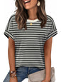 WIHOLL Womens Tops Short Sleeve Shirts Summer Outfits 2026 Spring Dressy Casual Clothes Clothing