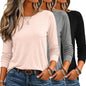 Zeagoo Women's Casual Shirts Long Sleeve Tops Crewneck Tshirts Fall Clothes