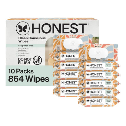 The Honest Company Multi-Use Baby Wipes, Pattern Play, 720 Count