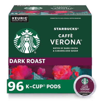 Starbucks K-Cup Coffee Pods, Dark Roast Hot or Iced Coffee, French Roast, 96 Keurig Pods