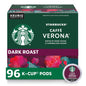 Starbucks K-Cup Coffee Pods, Dark Roast Hot or Iced Coffee, French Roast, 96 Keurig Pods