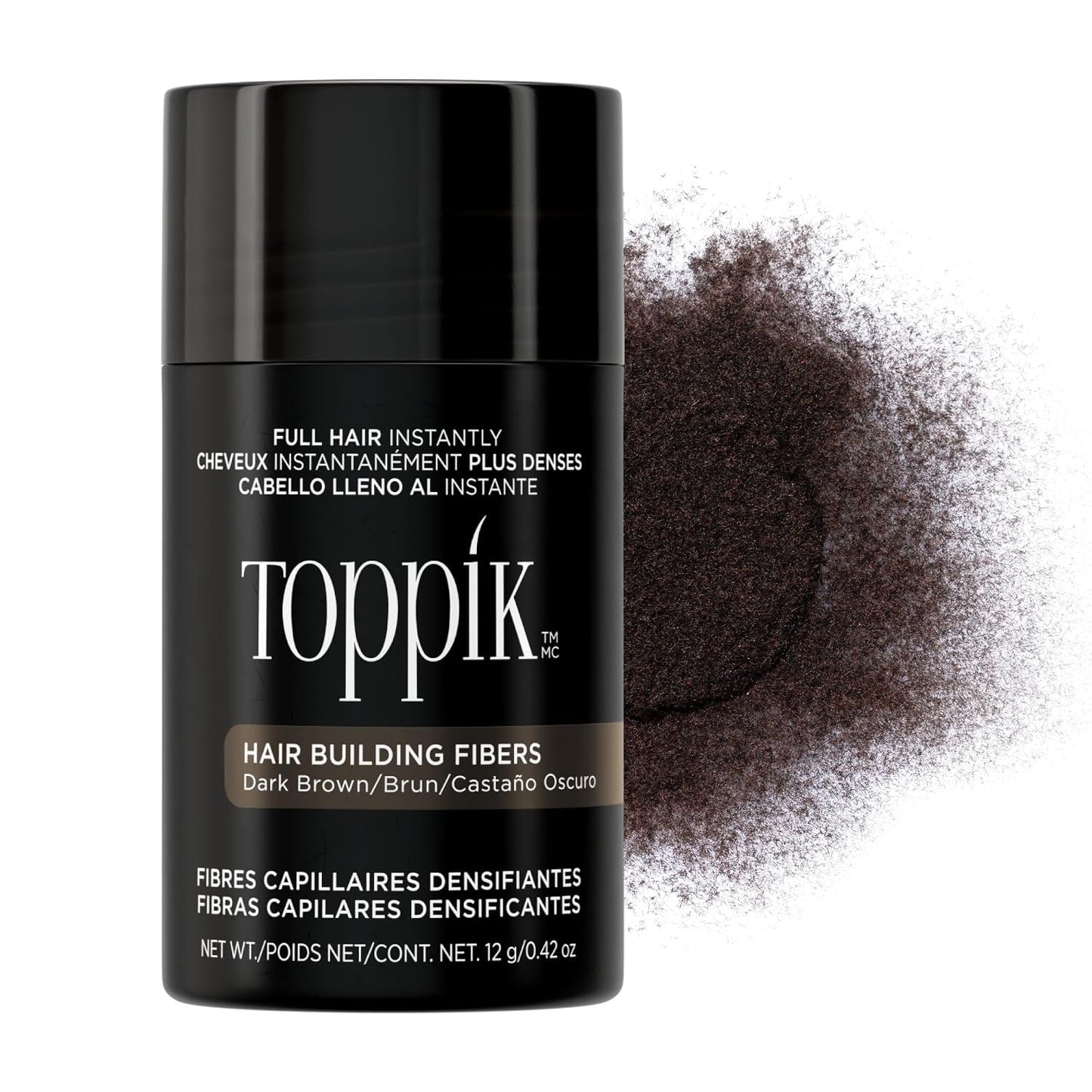 Toppik Hair Building Fibers, Fill In Fine or Thinning Hair Instantly Thicker, Fuller Looking Hair 9 Shades,4 size options
