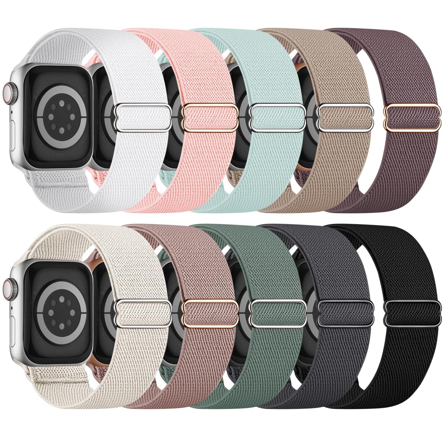 10 Pack Stretchy Bands Compatible with Apple Watch Band Women Men