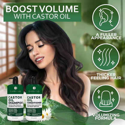 Caffeine Shampoo and Conditioner Set - Volumizing Products for Women and Men - Thickening, Volume Boosting Formula for Thinning and Fine Hair - Sulfate Free, No Parabens - Hydrating, Salon Grade