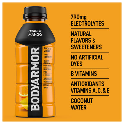 BODYARMOR Sports Drink, Strawberry Banana, Electrolyte Drink Hydration, 12 Fl Oz Bottles (8 Pack), Flavored Coconut Water with B Vitamins & Antioxidants