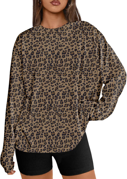 Trendy Queen Womens Oversized Long Sleeve Shirts Fall Tops 2026 Basic Tees