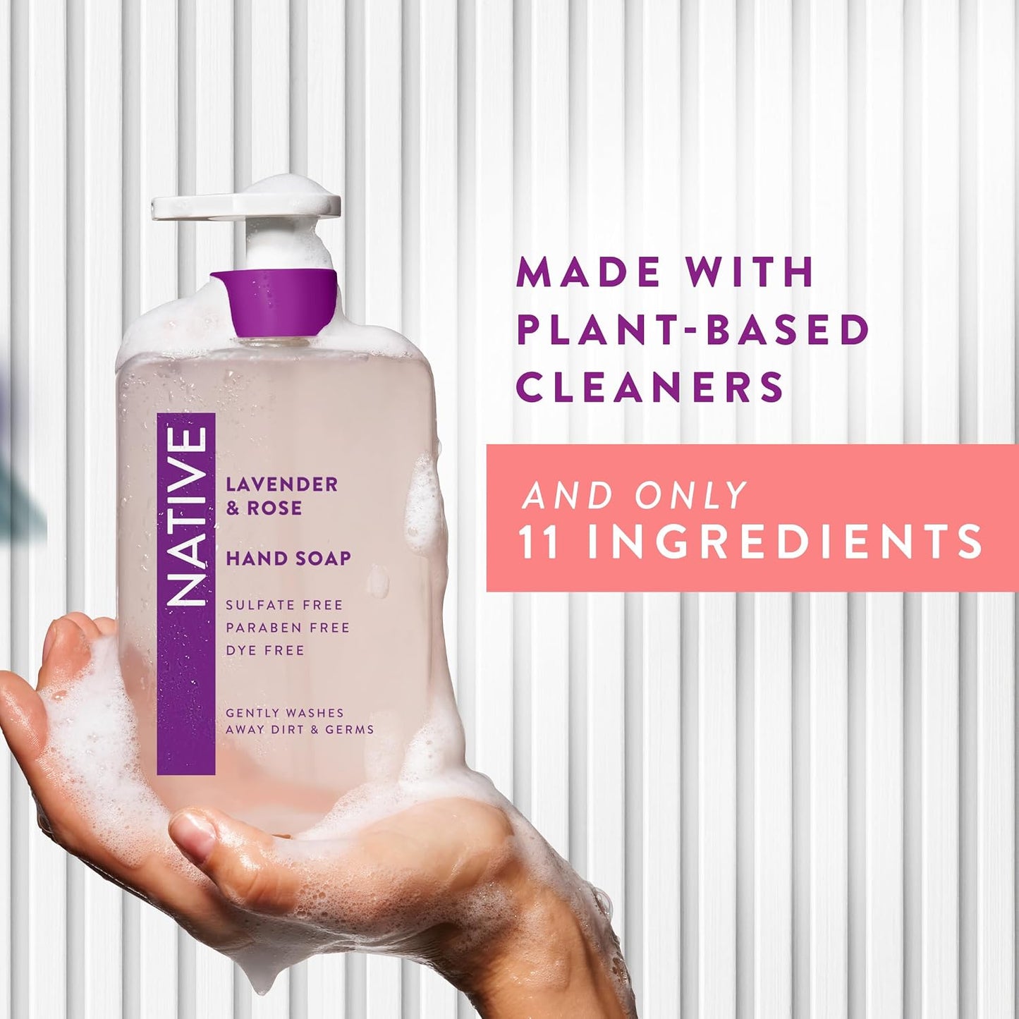 Native Liquid Hand Soap, Toasted Vanilla & Honey Scent, Non-Drying Formula for Soft, Smooth Hands, Made with Plant-Based Cleansers, Sulfate & Paraben Free, 13 oz Bottle