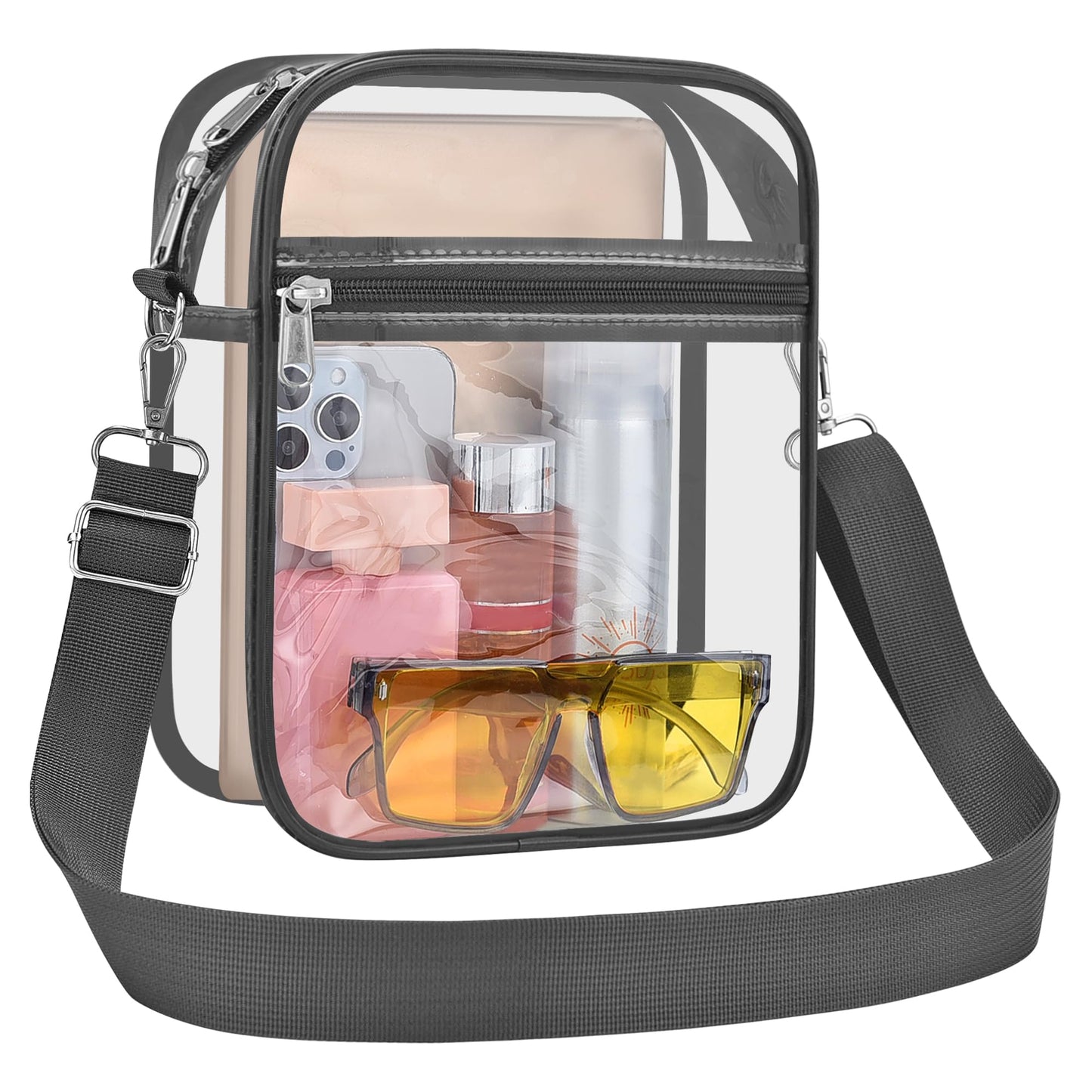 USPECLARE Clear Purse for Stadium Events Transparent Messenger Bag
