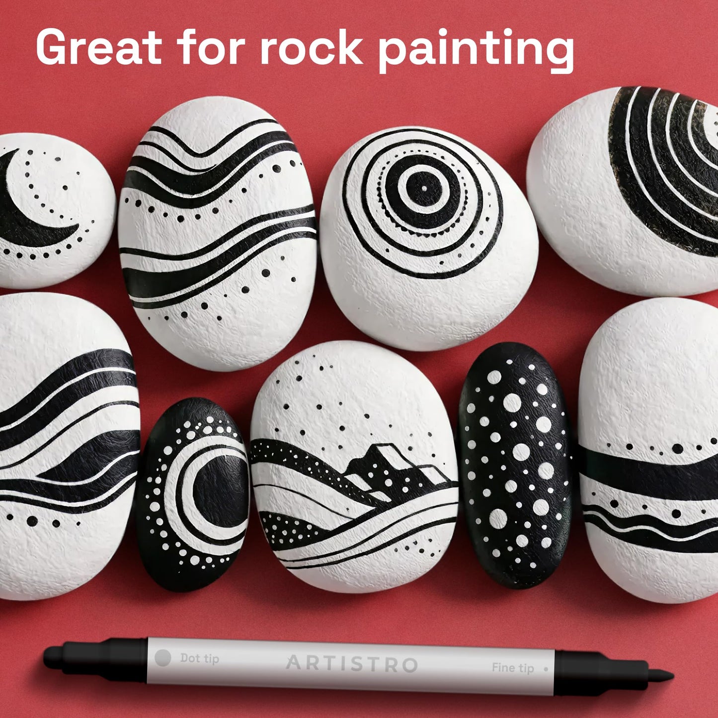 ARTISTRO Dual-Tip Acrylic Paint Marker Pens - Set of 36