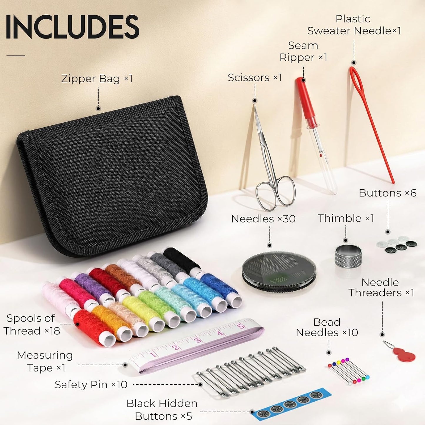 Coquimbo Sewing Kit for Adults, Christmas Stocking Stuffers for Teen Girls