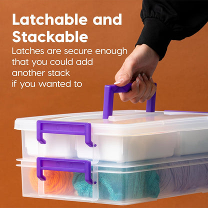 IRIS USA Storage Bins with Lids |Made in USA| 5 Qt - (6-Pack) - Clear