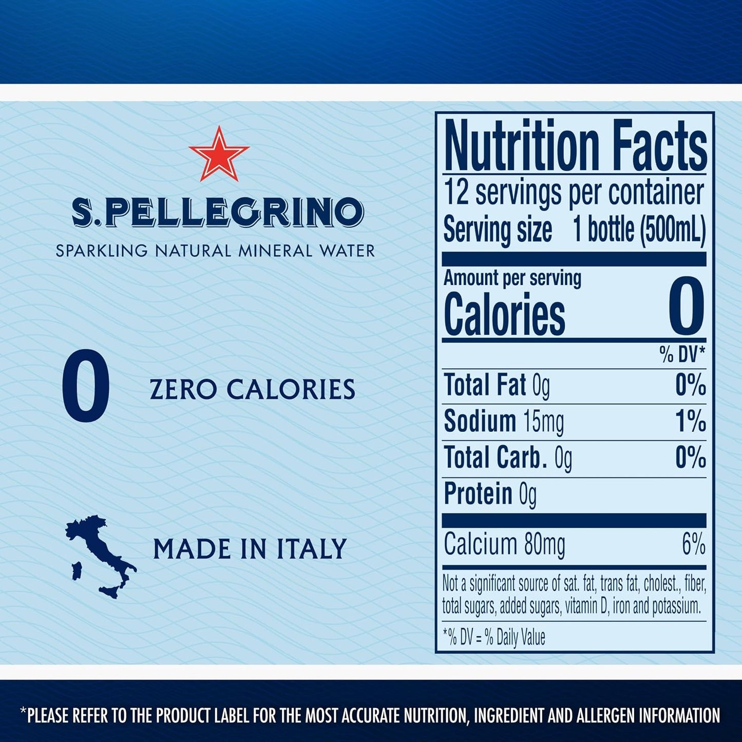 S.Pellegrino Sparkling Natural Mineral Water, Plastic Bottles, 16.9 Fl Oz (Pack of 12)