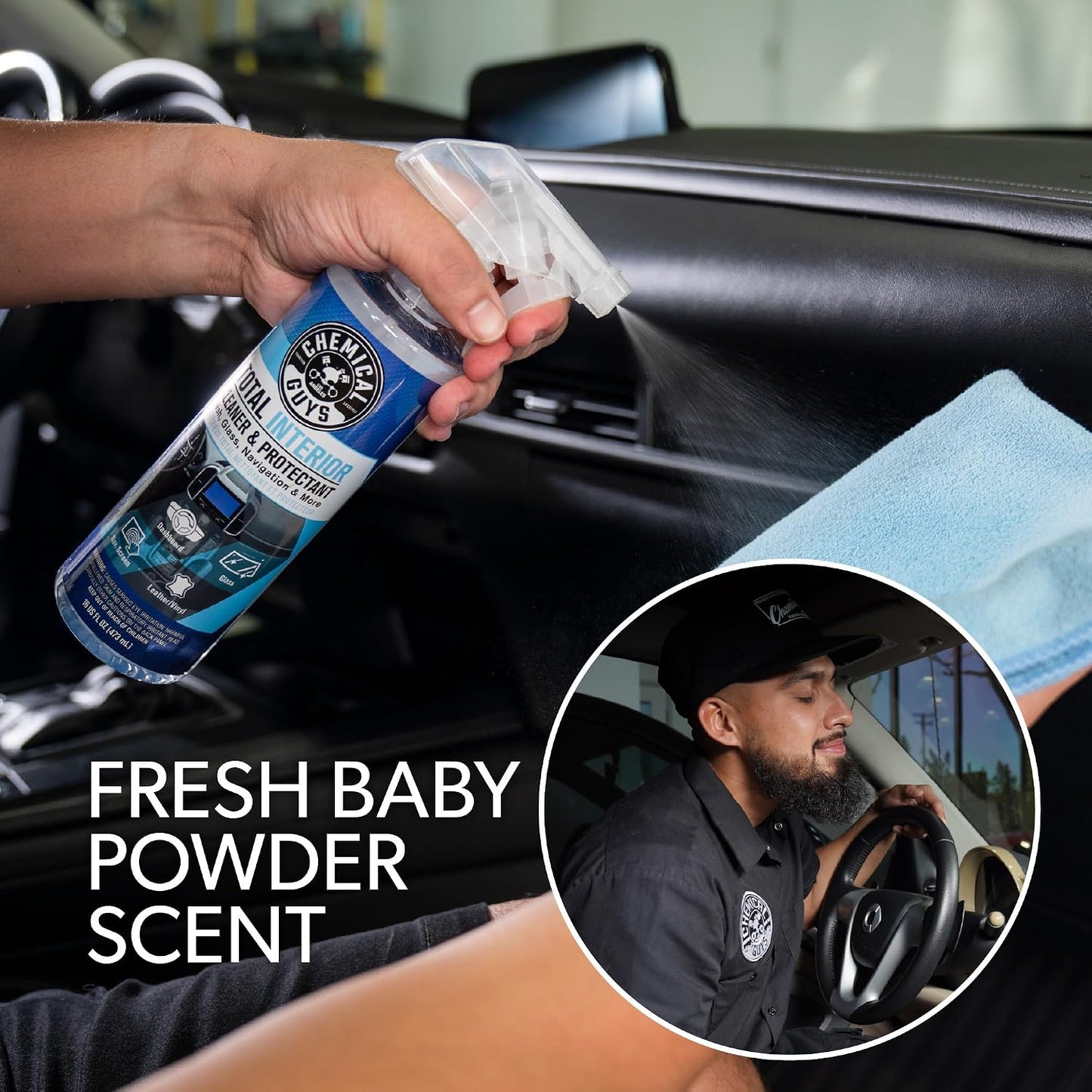 Chemical Guys, Total Interior Cleaner, Protectant & Car Detailer, 16 oz