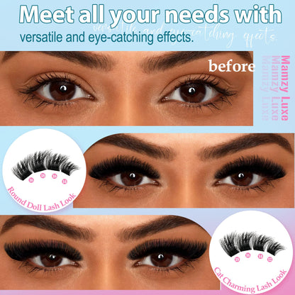 Lash Clusters Wispy 100D Eyelash Clusters 10-18mm Fluff Cluster Eyelash Extensions D Curl No Plastic Feel Individual Lashes Extension 204 Pcs Versatile False Eyelashes Clusters