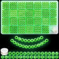 Looconi 810pcs Gold Letter Beads Square 6x6mm White Cube Acrylic Alphabet A-Z with Heart Pattern and Crystal Line for Jewelry Making