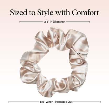 Kitsch Ultra-Petite Satin Scrunchies for Women - Eucalyptus, 6pcs