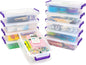 IRIS USA Storage Bins with Lids |Made in USA| 5 Qt - (6-Pack) - Clear