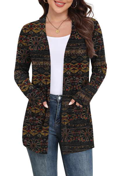 Yincro Women Lightweight Cardigan Long Sleeve Open Front with Pockets S-3XL
