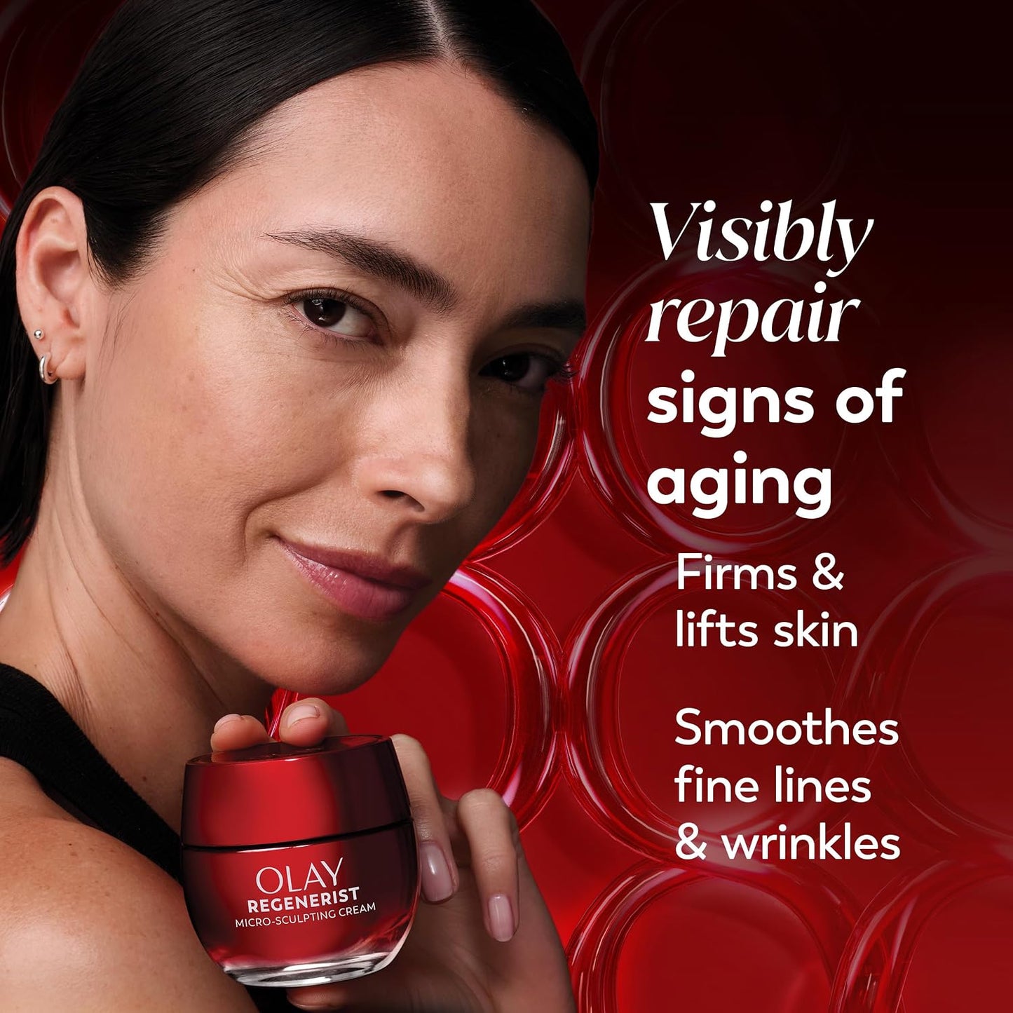 Olay Face Moisturizer, Regenerist Micro-Sculpting Facial Cream for Women - Anti-Aging, Anti-Wrinkle, Firming Skin Care - Triple Collagen Cream, Peptide Moisturizer, Hyaluronic Acid, Niacinamide, 1.7oz