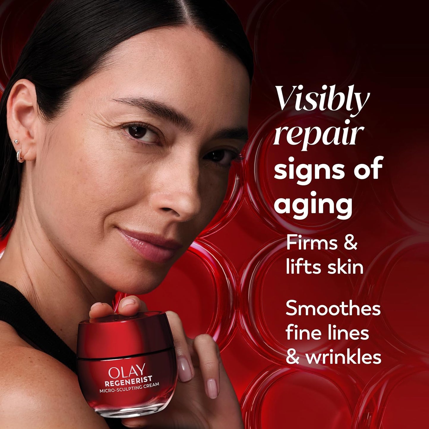 Olay Face Moisturizer, Regenerist Micro-Sculpting Facial Cream for Women - Anti-Aging, Anti-Wrinkle, Firming Skin Care - Triple Collagen Cream, Peptide Moisturizer, Hyaluronic Acid, Niacinamide, 1.7oz